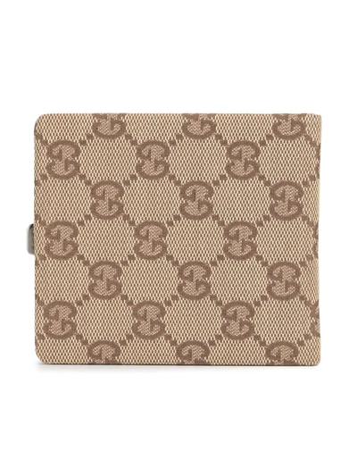 Pre-owned Gucci 2000s Gg Pattern Cardholder In Brown