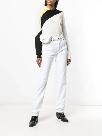 Calvin Klein 205w39nyc Diagonal Stripe Jumper In Neutrals