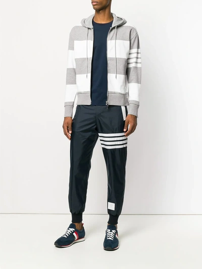 Thom Browne Side Slit Relaxed Short-sleeve Tee In Blue