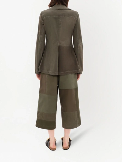 Shop Jw Anderson Panelled Cropped Trousers In Green