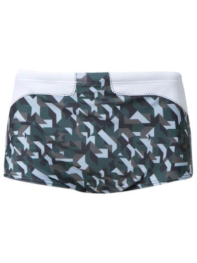 Shop Amir Slama Geometric Print Trunks