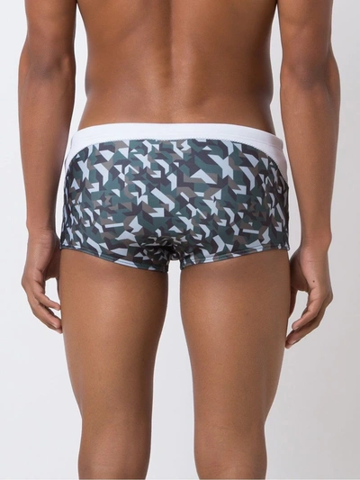 Shop Amir Slama Geometric Print Trunks