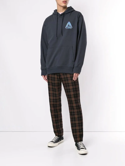 Shop Palace La Logo-print Hoodie In Blue