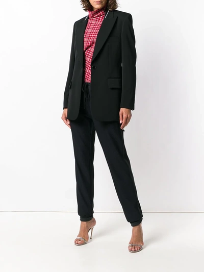 Shop Stella Mccartney Trimmed Blazer In Black