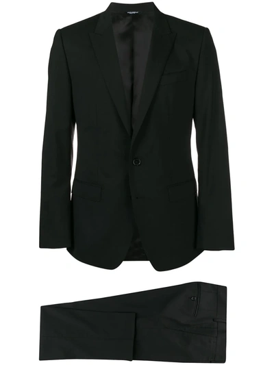 Shop Dolce & Gabbana Martini-fit Single-breasted Suit In Black