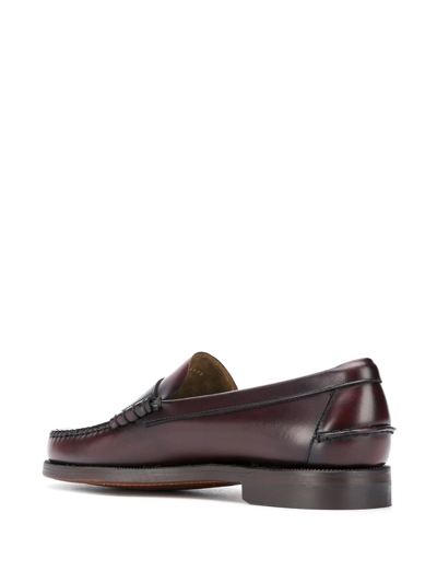 Sebago Polished Slip-on Loafers In Red