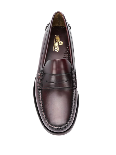 Sebago Polished Slip-on Loafers In Red