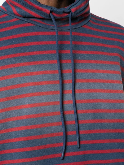 Shop Martine Rose Oversized Striped Sweatshirt In Blue