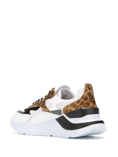 Shop D.a.t.e. Animal-print Low-top Sneakers In White