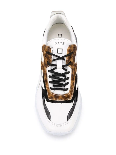 Shop D.a.t.e. Animal-print Low-top Sneakers In White