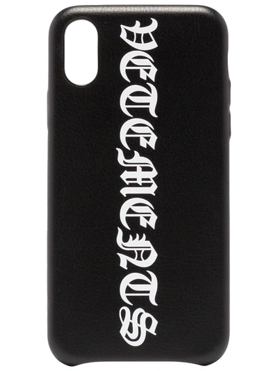 Shop Vetements Goth Logo-print Iphone Xs Case In Black