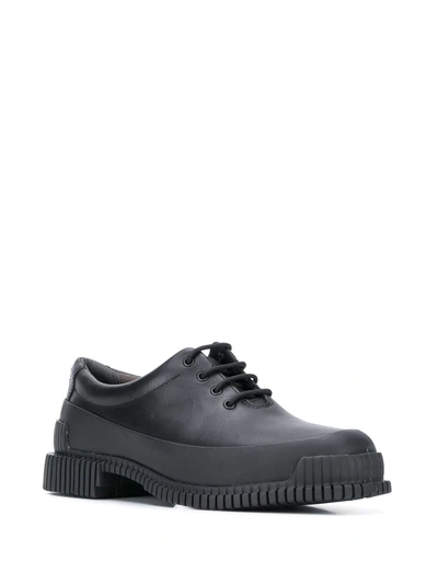 Camper Pix Textile Brogues In Black