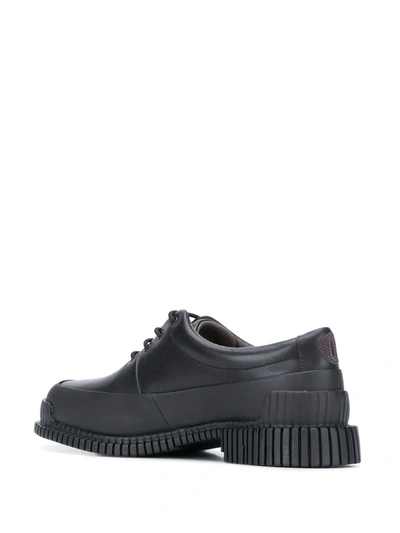 Camper Pix Textile Brogues In Black