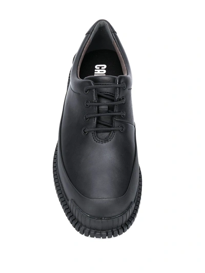 Camper Pix Textile Brogues In Black