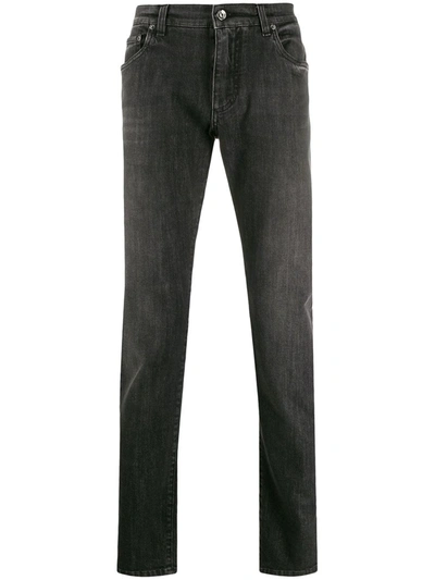 Shop Dolce & Gabbana Tapered Jeans In Black