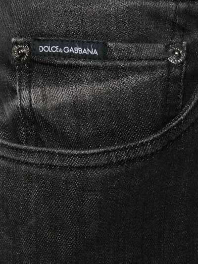 Shop Dolce & Gabbana Tapered Jeans In Black