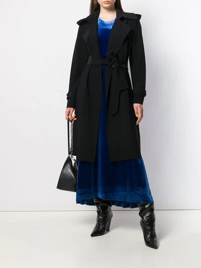 NORMA KAMALI BELTED TRENCH COAT - 黑色