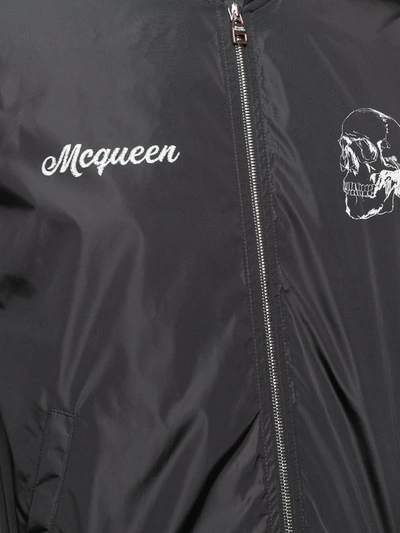 Shop Alexander Mcqueen Floral Print Bomber Jacket In Black