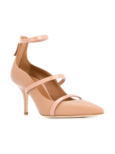 Shop Malone Souliers Ankle Strap Pumps In Pink