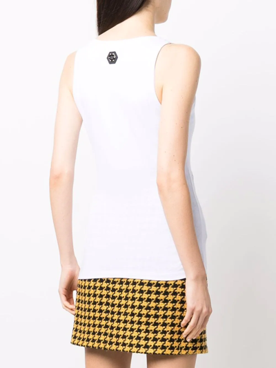 Philipp Plein Crystal-embellished Tank Top In White