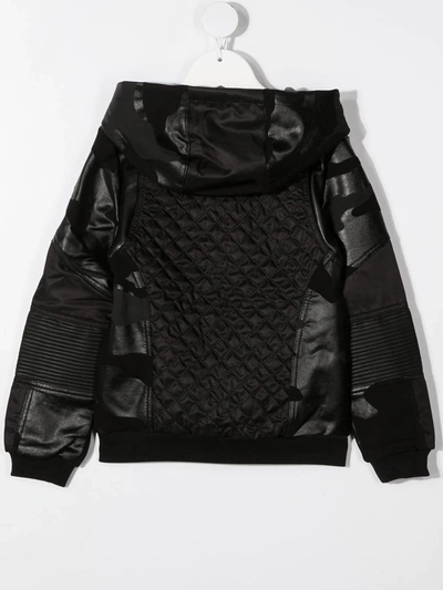 Shop Philipp Plein Camouflage-print Zip-up Hoodie In Black