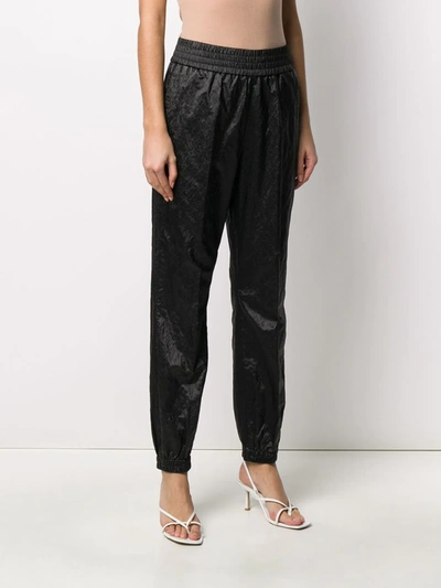 Fabiana Filippi Metallic Tapered Trousers In Black