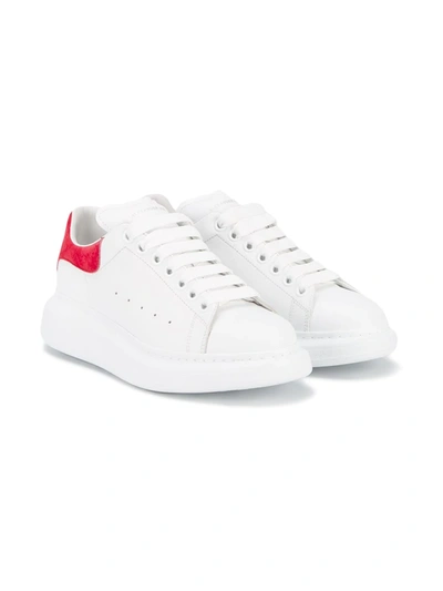 Shop Alexander Mcqueen Oversized Sole Lace-up Sneakers In White