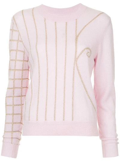 Shop Onefifteen Embroidered Sweater In Pink