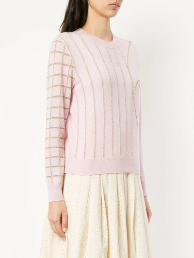 Shop Onefifteen Embroidered Sweater In Pink