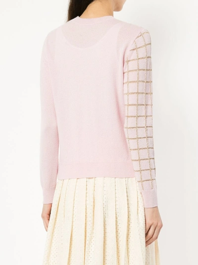 Shop Onefifteen Embroidered Sweater In Pink