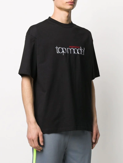 Shop Balenciaga Topmodel T-shirt In Black