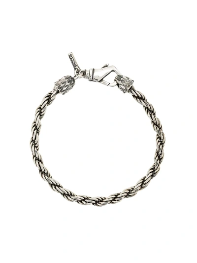 Shop Emanuele Bicocchi Chain-link Bracelet In Silver