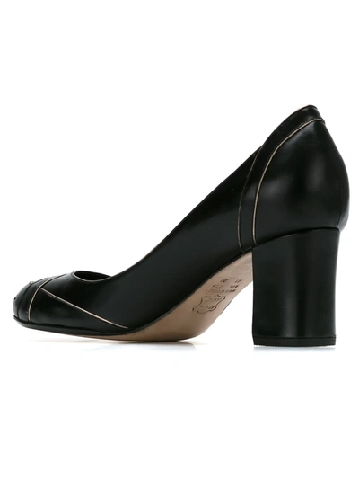 Shop Sarah Chofakian Leather Pumps In Black