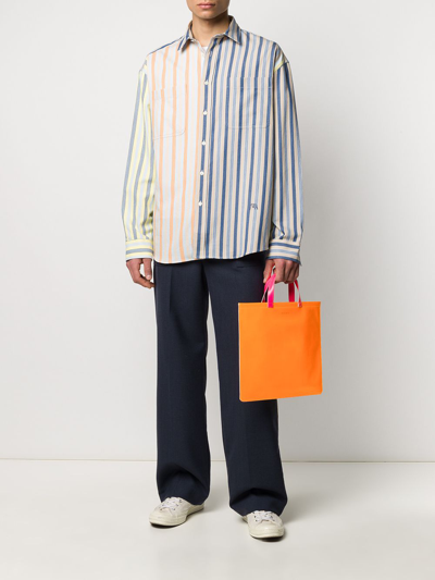 Comme Des Garçons Colour-block Tote Bag In Orange ,yellow