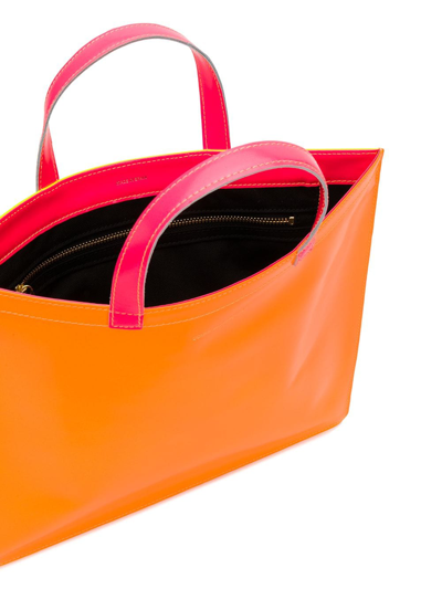 Shop Comme Des Garçons Colour-block Tote Bag In Orange ,yellow