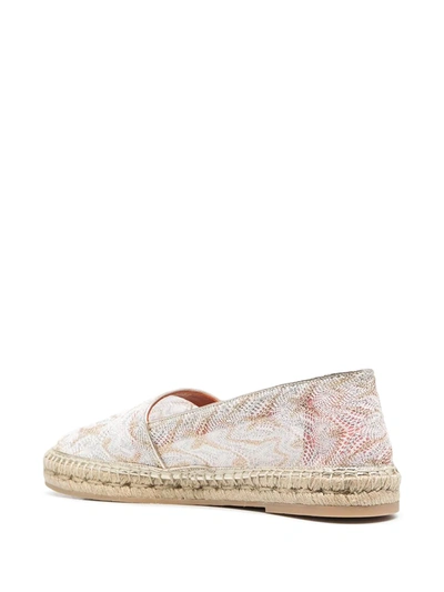 Shop Missoni Printed Leather Espadrilles In White