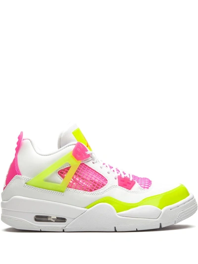 Nike Girls' Big Kids' Air Jordan Retro 4 Se Basketball Shoes In  White/yellow | ModeSens