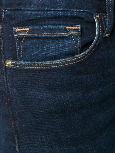 Frame Le Pixie Cropped High-rise Flared Jeans In Blue