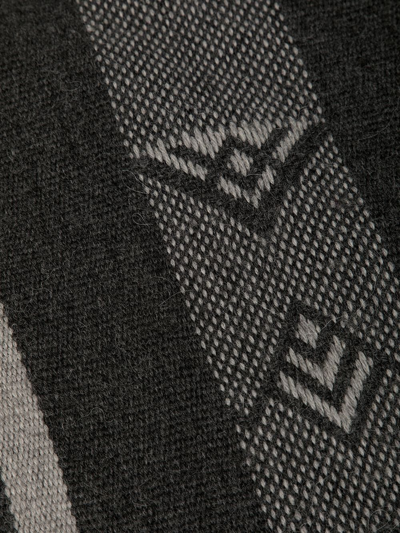 Voz Wide Diagonal Blanket Scarf In Grey