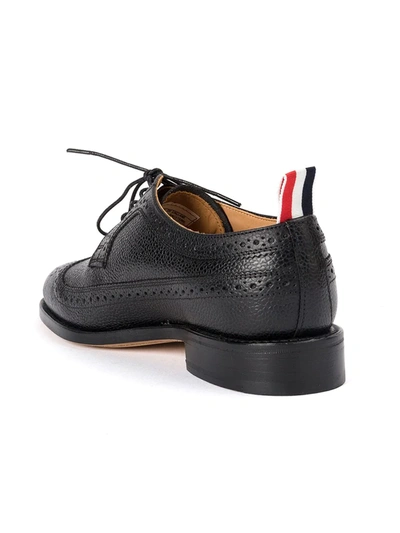 Shop Thom Browne Grain-textured Leather Oxfords In Black