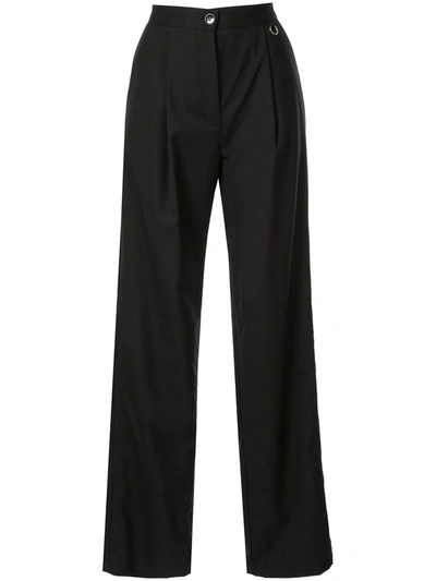 Shop Boyarovskaya High Waisted Straight Trousers In Black
