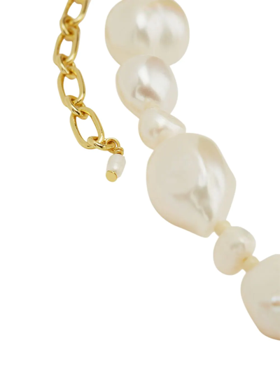 Shop Anni Lu Jet-set Pearl Necklace In Neutrals