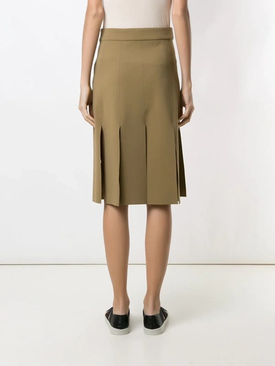 Shop Gloria Coelho Multiple Slits Skirt In Neutrals