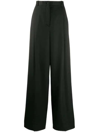 Shop Nina Ricci Long Wide-leg Trousers In Black