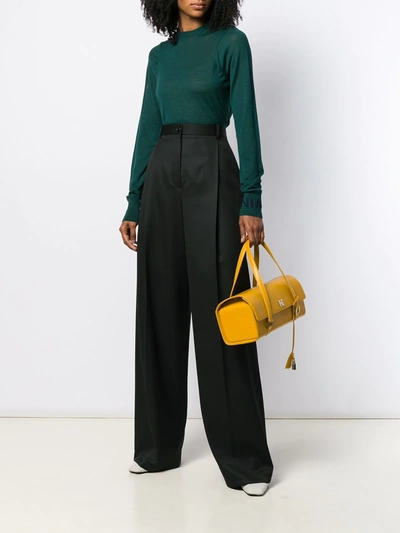 Shop Nina Ricci Long Wide-leg Trousers In Black