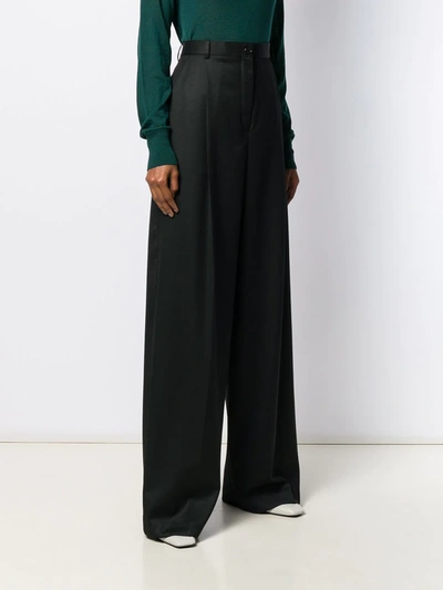 Shop Nina Ricci Long Wide-leg Trousers In Black