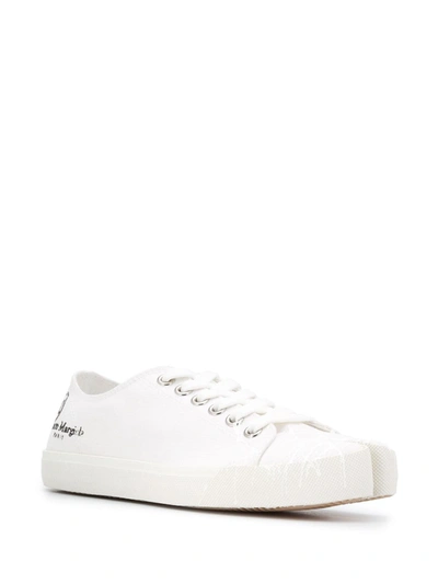 Shop Maison Margiela Tabi Toe Sneakers In White