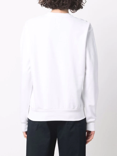 Shop Ps By Paul Smith Zebra-patch Organic Cotton Sweatshirt In White