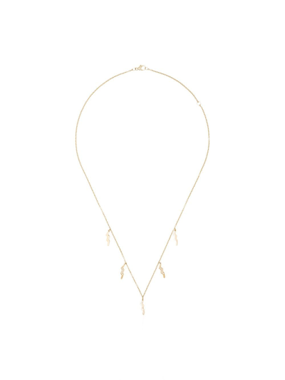 Shop Andrea Fohrman 18kt Yellow Gold Diamond Lightning Charm Necklace In Metallic: