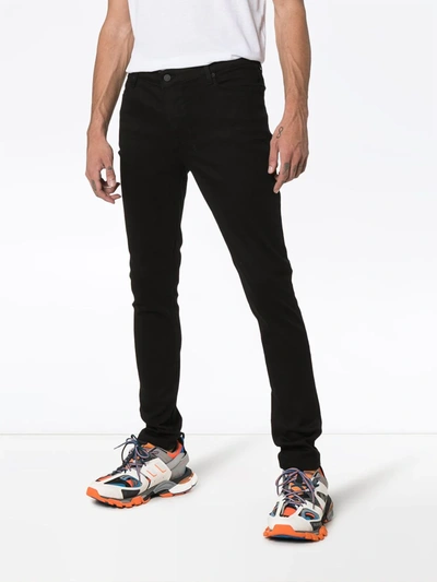 Shop Ksubi Van Winkle Low-rise Slim-fit Jeans In Black
